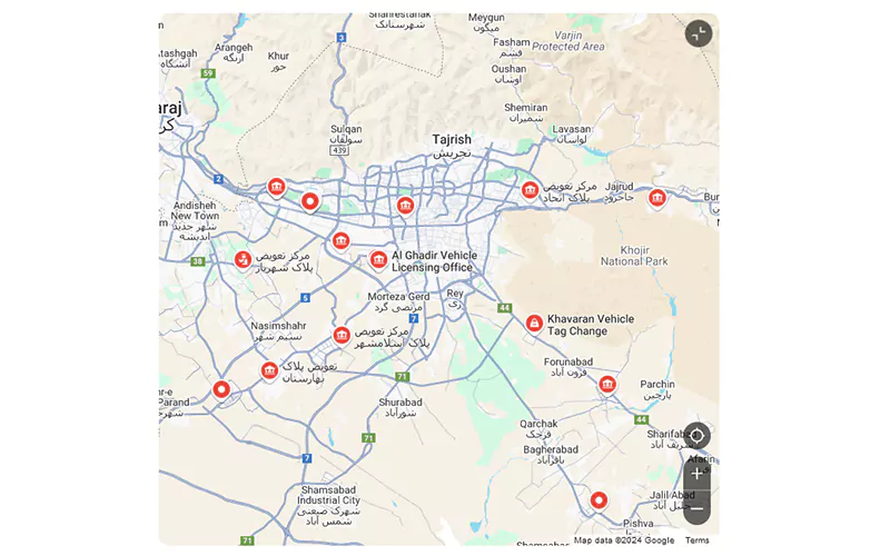 مرازک تعویض پلاک تهران