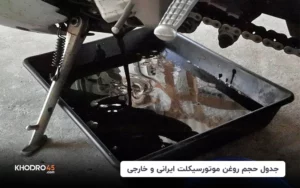 جدول حجم روغن موتورسیکلت ایرانی و خارجی و نحوه تعویض