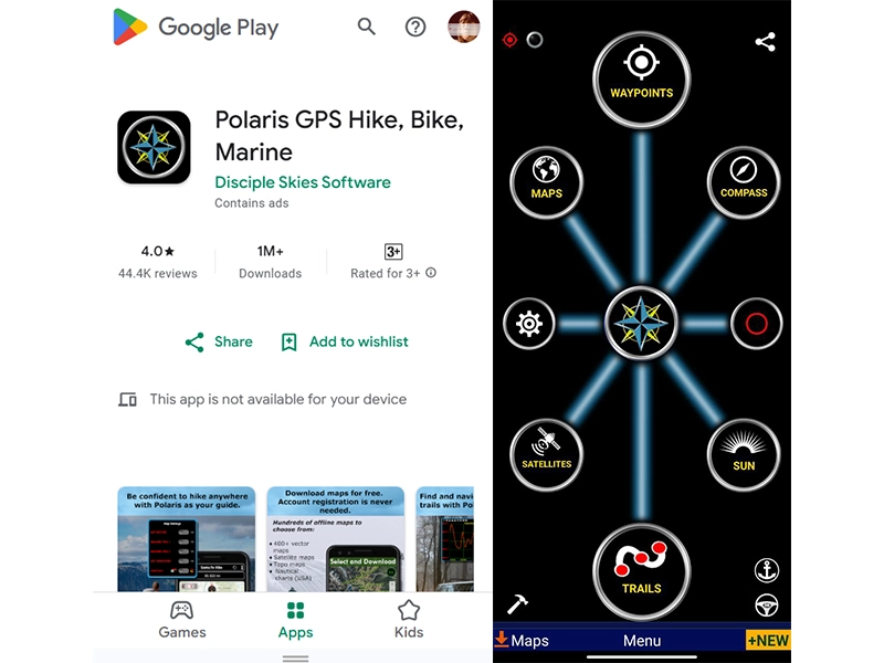 نقشه مسیریابی polaris