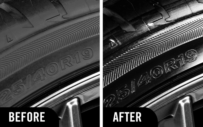 قبل و بعد استفاده از واکس لاستیک قبل و بعد استفاده از واکس لاستیک