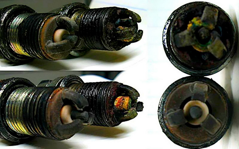 سوختن شمع در اثر روغن سوزی شدید موتور سوختن شمع در اثر روغن سوزی شدید موتور