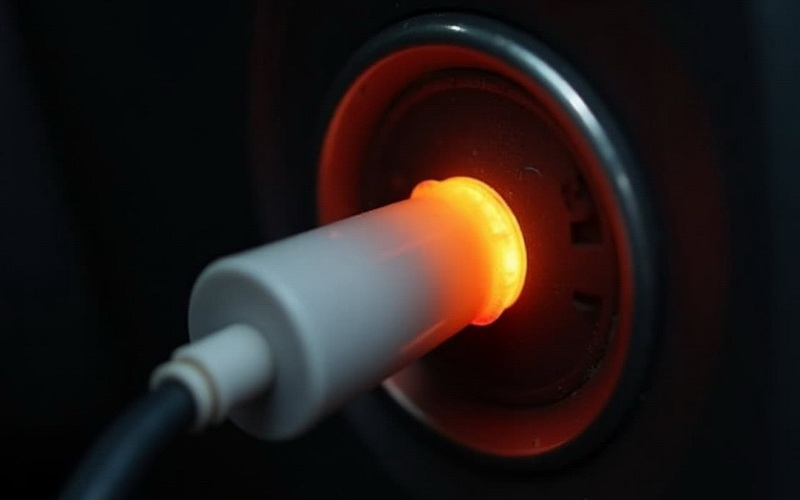 داغ شدن بیش از حد یک شارژر بی کیفیت داغ شدن بیش از حد یک شارژر بی کیفیت