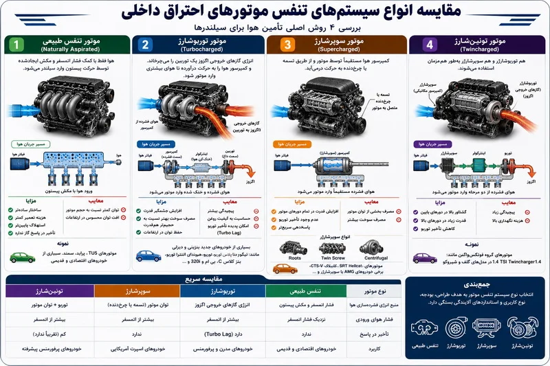 مقایسه موتور تنفس طبیعی و موتورهای پرخوران مقایسه موتور تنفس طبیعی و موتورهای پرخوران