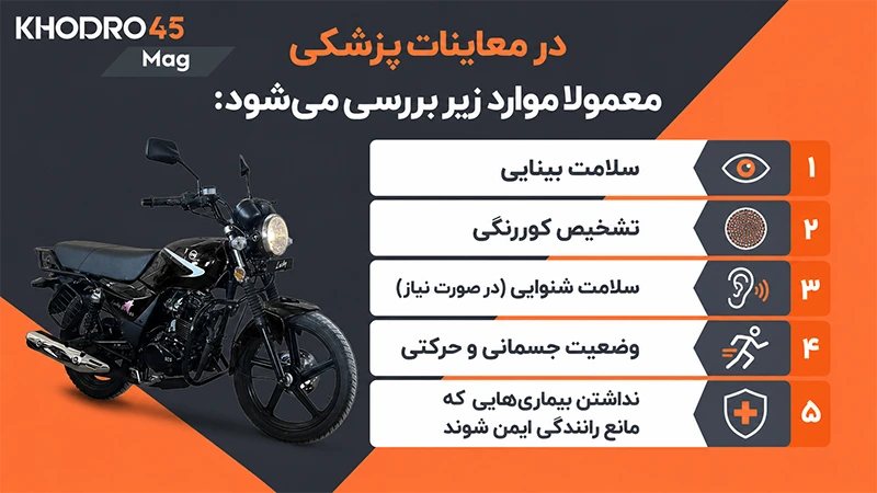 معاینات پزشکی گواهینامه موتور معاینات پزشکی گواهینامه موتور