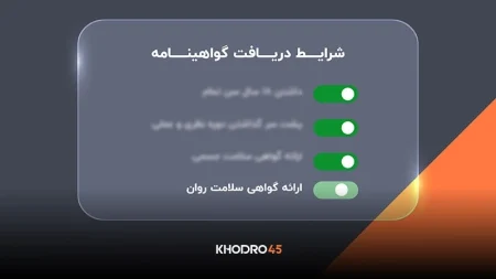 گواهی سلامت روان برای گواهینامه رانندگی